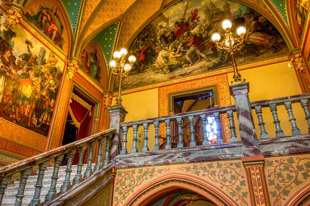 schloss drachenburg kasteel hdr bucht slot drachenfels in königswinter duitsland neogotiek neorenaissance renaissance